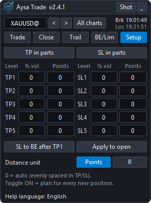Parts page (partial close)