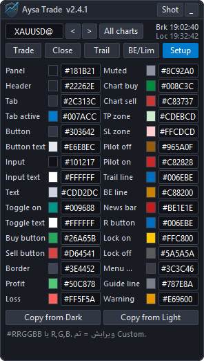 Colors and the Custom theme